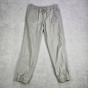 C&C California Jogger Pants Womens M Beige Drawstring Stretch Pull On